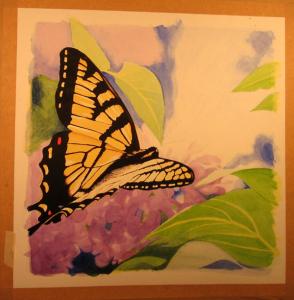 Tiger Swallowtail Painting Progress Three
